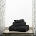 thumbnail image 2 of Egyptian Cotton 900 GSM Hotel Quality 3-Piece Towel Set, 1 Face, 1 Hand, and 1 Bath Black, 2 of 3