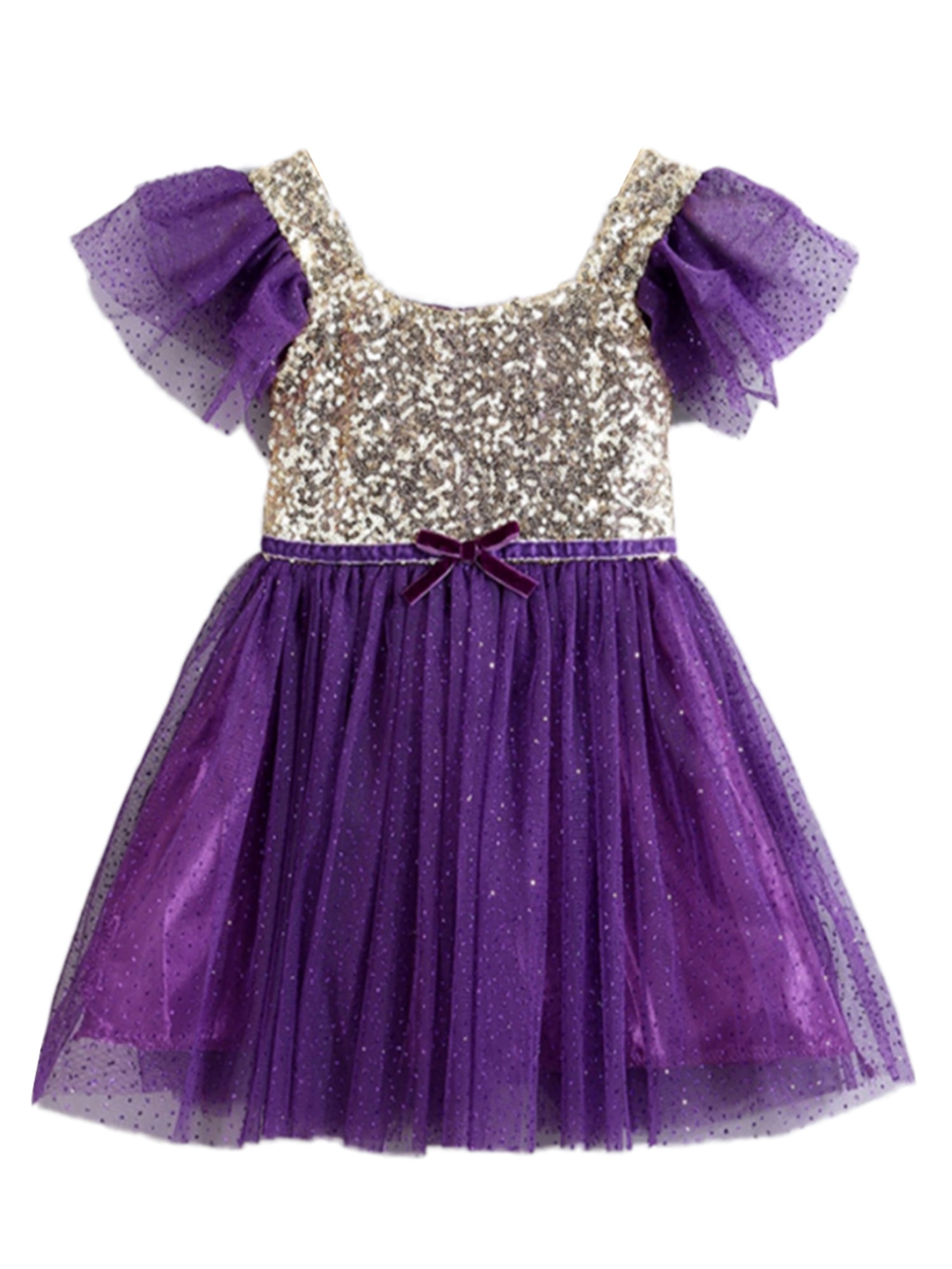 StylesILove Gold Sequin Tulle Flower Girl Dress, 5 Colors (612 months