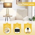 thumbnail image 4 of Bedroom Table Lamps Set of 2 - Black Gold Touch Bedside Lamps with USB C+A, 3 Way Dimmable Gold Lamp for Nightstand, Modern Night Stands Lamps for Living Room, 4 of 15