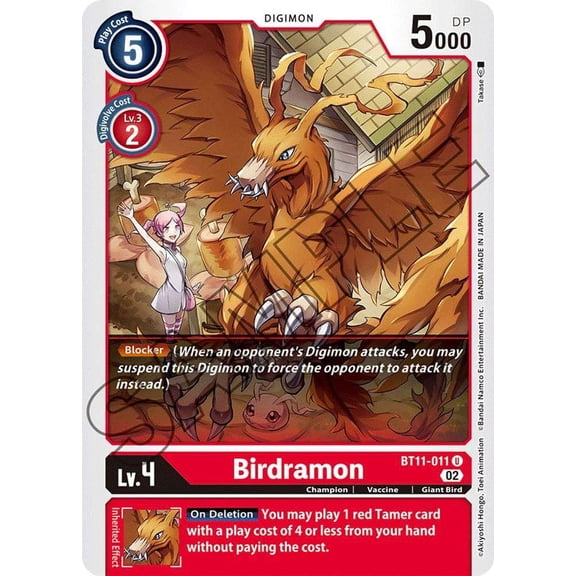 Digimon Dimensional Phase Uncommon Birdramon BT11-011