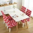 thumbnail image 6 of Dining Room Chair Covers 4pcs Spandex Super Fit Stretch Removable Washable Chair Seat Protector Cover for Home Party Hotel Wedding Ceremony, Universal Size (red & White Dots), 6 of 7