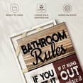 thumbnail image 6 of Elephant Stock Toilet Commandments Wall Sign Wall Art - Vertical Canvas Wall Art - Bathroom Wall Decor - Wall Signs Canvas - Red And Beige Decor - 16" x 24", 6 of 8