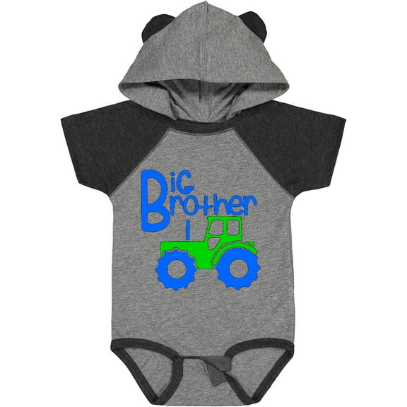 Inktastic Big Brother Tractor Boys Baby Bodysuit