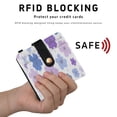 thumbnail image 4 of Small Wallet For Women Bifold Leather Pocket Coin Credit Card Holder With RFID Blocking Lavender &blue Flowers, 4 of 6