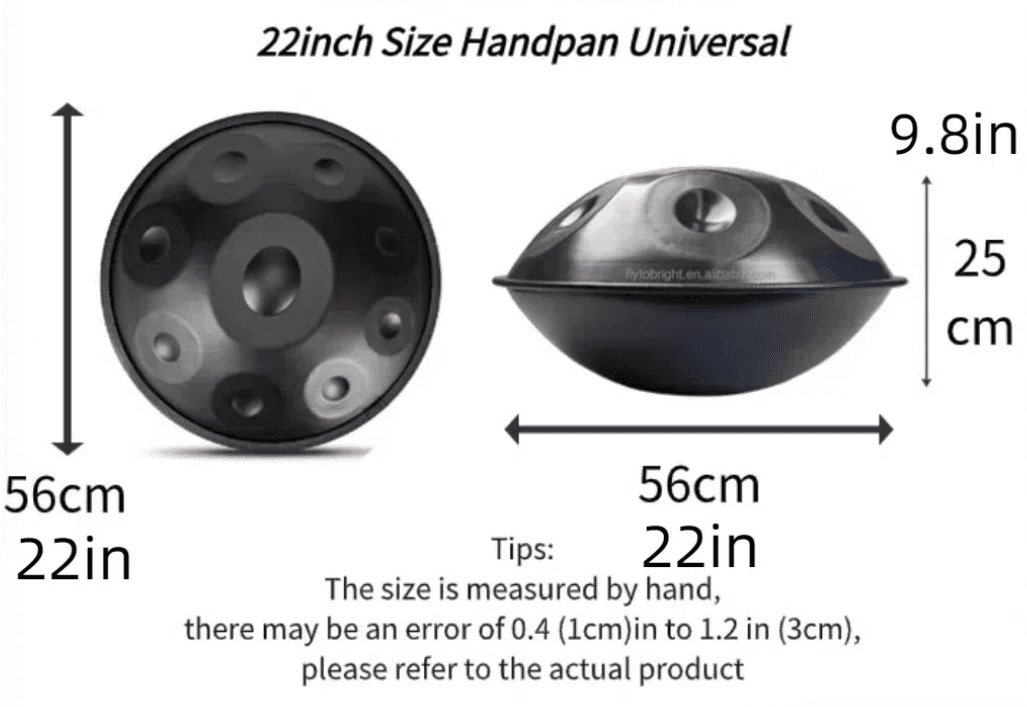Stainless steel hand drum pure hand-made black ten-tone hand disc clear sound strap bag suitable for beginners