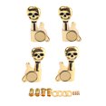 thumbnail image 4 of EeaseCA 1 Set Skull Shape Vintage Style Guitar Machine Heads 2R2L Tuning Pegs for Ukulele GC507 (Golden), 4 of 7
