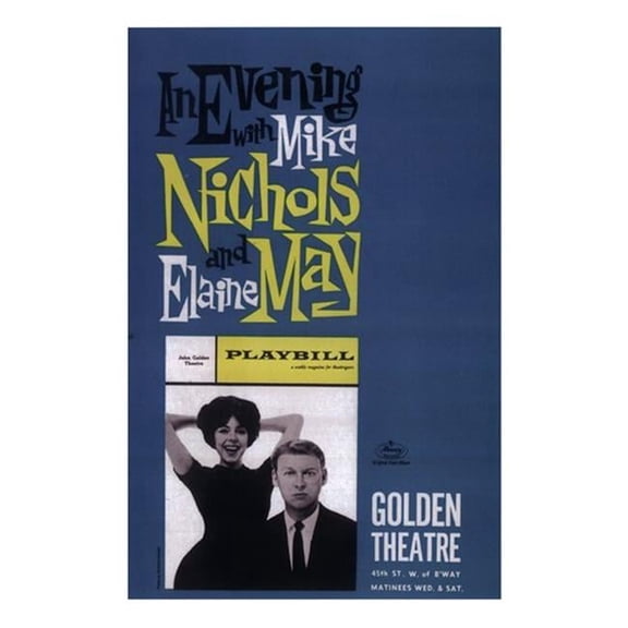 Pop Culture Graphics MOV409217 Evening with Mike Nichols & Elaine May Broadway Movie Poster, 11 x 17