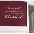 thumbnail image 2 of Be Our Guest Wall Decal Sticker Blessed Vinyl Art Lettering Home Decor 23x14-Inch Light Gray, 2 of 5