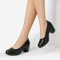 thumbnail image 6 of BURUDANI Women's Chunky Closed Toe Dress Wedding Shoes Work Pumps Block Heels UWUMPU2412, 6 of 6