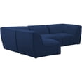 thumbnail image 2 of Meridian Furniture Miramar Navy Durable Linen Textured Modular Sectional, 2 of 17