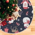 thumbnail image 5 of FMSHPON Snowflake Santa Xmas Tree Xmas Christmas Tree Skirt Stand Mat for Holiday Party Decoration Indoor Outdoor 36 inches, 5 of 6