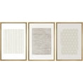 thumbnail image 3 of PixonSign Framed Wall Art Set Tan Geometric Pattern Landscape Canvas Print Abstract Cozy Neutral Boho Wall Decor Modern Art Nordic for Living Room, Bedroom, Office - 24"x36"x3 Natural, 3 of 5