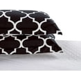 thumbnail image 3 of All-Season Comforter Set - Reversible 3-Piece Bedding with Super Soft Down Alternative Fill - King/California King Size, Perfect for Year-Round Use, Quatrefoil Black/White, 3 of 5