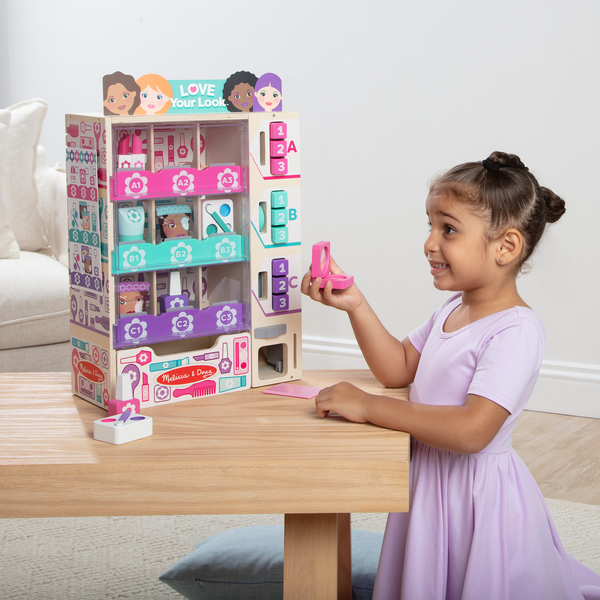 Melissa & Doug Beauty Kiosk Wooden Vending Machine photo 2
