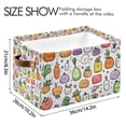 thumbnail image 4 of Yayeee Canvas Storage Basket with Handles for Shelves Fabric Bins Closet Organizer, Cute Vegetables, 4 of 8