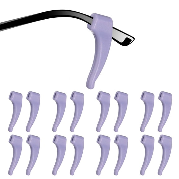 8 Pairs Glasses Ear Grip Silicone Elastic Ear Hook Eyewear Retainer, Purple