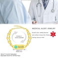 thumbnail image 4 of MetalJC Stainless Steel Medical Alert ID Bracelet for Women, Engraved Warfarin User, 4 of 6