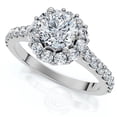 thumbnail image 2 of Pompeii 1 1/2Ct Halo Diamond Engagement Ring 14k Gold Lab Grown (F/G,VS1-VS2), 2 of 6