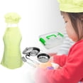thumbnail image 3 of Cocina de simulación Juegos de imaginación Juguetes Jugar Juguetes de comida Utensilios de cocina de material acero inoxidable y sartenes para edades de amarillo Hugo juego de cocina, 3 of 6