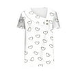 thumbnail image 4 of Camisetas de Manga Corta para las Mujeres a Cuadros Impreso Botón Casual Camiseta, Camisetas de Mujer Casual para Primavera Verano, 4 of 4