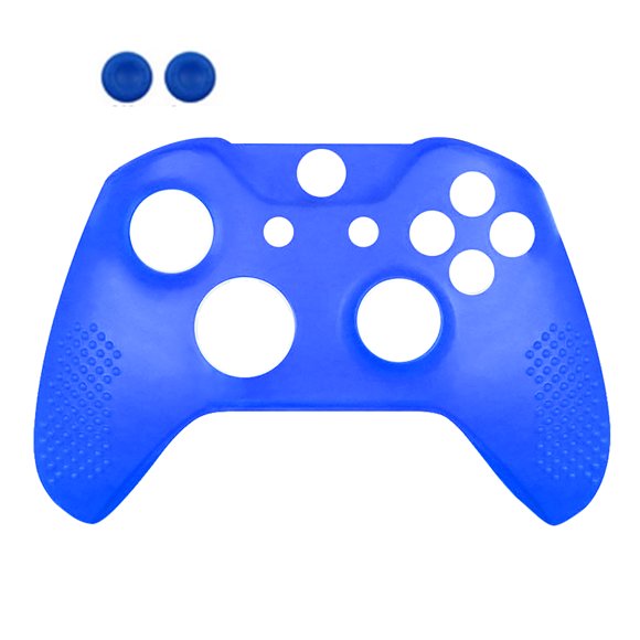 Funda de silicona para mando de juegos, antideslizante, con tapas para teclas para XBOX ONE Slim, color azul