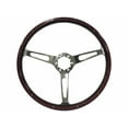 thumbnail image 2 of 1969-1989 Cadillac; VSW 6 Bolt Deluxe Espresso Stained Wood Steering Wheel Non-Telescopic Kit, Crest & Wreath Emblem, 2 of 7