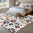 thumbnail image 4 of 6x9 Area Rugs for Living Room, Dog Claws Non Slip Area Rugs for Kitchen Bedroom Entryway, Pet Cat Cartoon Cute Animal Bone Pawprints Washable Carpet Runner Rug Floor Mats for Bedroom Home Decor, 4 of 8