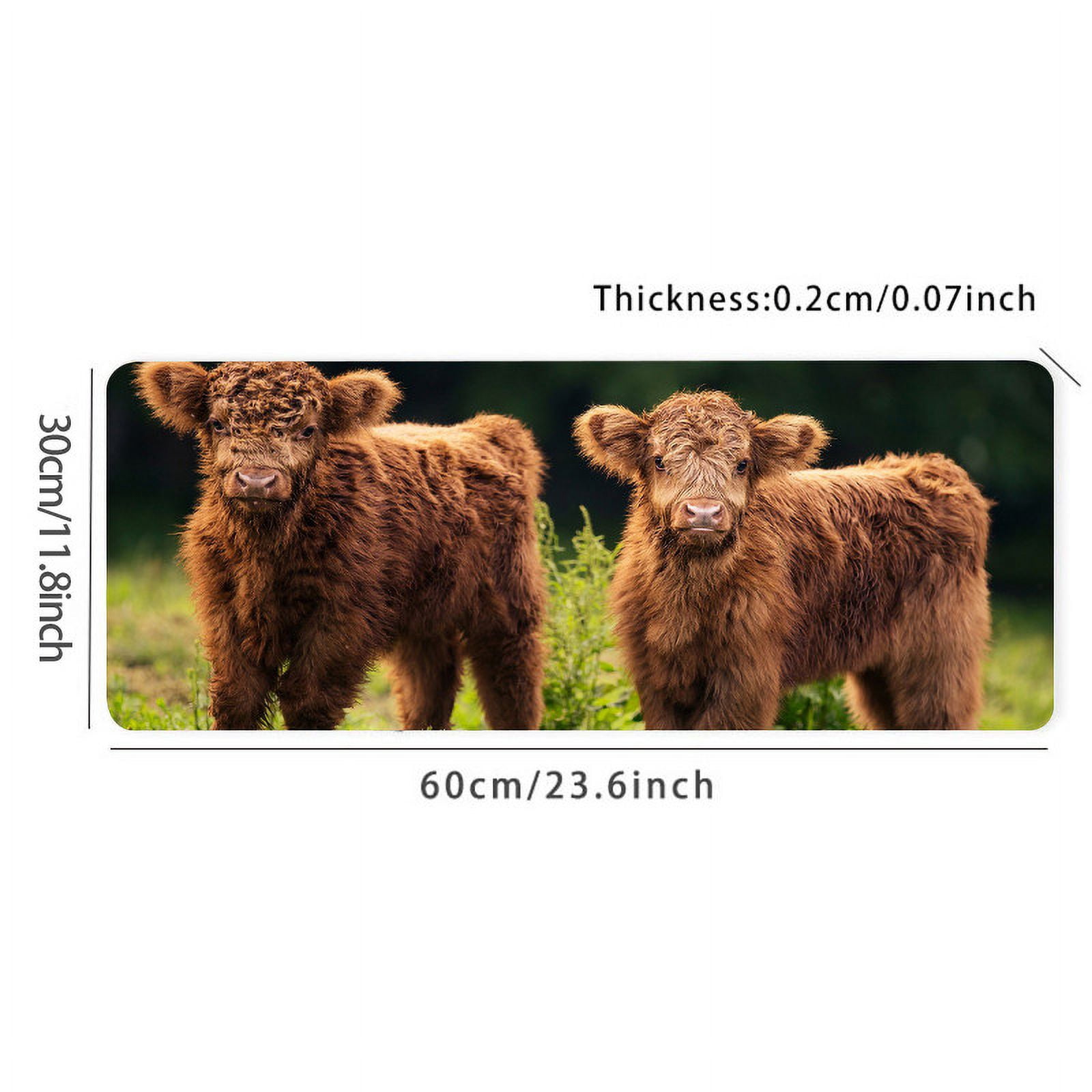 Cute Highland Cow Desk Mat Desk Pad Desk Decor Large Gaming Mouse Pad E-Sports Office Keyboard Pad Computer Mouse Non-Slip Computer Mat Gift For Teen/Boyfriend/Girlfriend