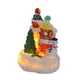 thumbnail image 4 of Casa luminosa navideña Casa navideña navideña Micro paisaje Adorno de escritorio Escena de invierno Figura de Papá Noel para interior, 4 of 9