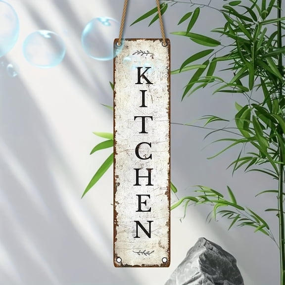 Rustic Wooden Hanging Sign for Farmhouse Kitchen and Dining Room Wall Decor, Easy to Install Home Wall Art