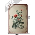 thumbnail image 5 of Metal Tin Retro Sign Vintage Flowers Art Print Poster Red Rose Floral Nature Plants Kitchen Garden Home Wall Decor for Bars,Restaurants,Cafes Pubs Housewarming Gift 12x8 Inches, 5 of 6