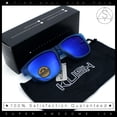 thumbnail image 7 of Polarized Mens Kush Color Mirror Pop Sport Horn Rim Sunglasses [Blue - Blue Mirror], 7 of 7