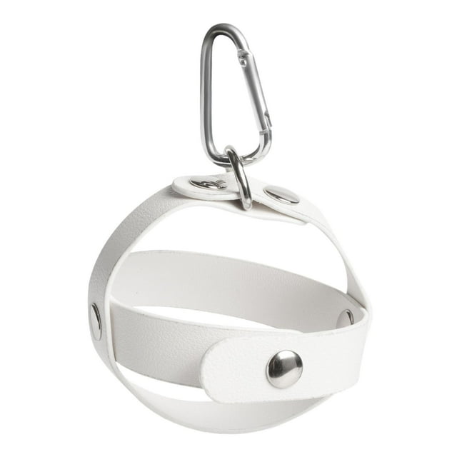 pelotas de juguete para perros con mosquetón, funda de béisbol de cuero sintético, correa para parques, camping, deportes de interior y patio. Blanco