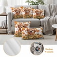 thumbnail image 6 of Dogs Thanksgiving Outdoor Waterproof Pillow Covers, Fall Maple Leaves Orange Pumpkins Decorative Square Throw Pillowcase Sofa Cushion Sham for Patio/Couch/Chair, 16"x16" 2 Pack, 6 of 8