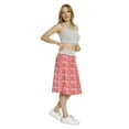 thumbnail image 4 of Women's Hearts Striped Background Retro A-line Printed Skirt Casual Wear, S, Vermilion White, by Ambesonne, 4 of 6