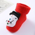 thumbnail image 6 of Actoyo Newborn Infant Toddler Slipper Socks Baby Girls Boys Grips Socks Christmas Socks Kids Fuzzy Home Socks 0-1T Snowman, 6 of 9