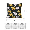 thumbnail image 2 of Throw Pillow Covers, Lilies Flowers White Yellow Soft Square Pillow Cases with Invisible Zipper for Couch Bed Sofa, Farmhouse Fall Home Decor 20"x20", 2 of 7
