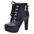 thumbnail image 1 of Chaussures Mode pour Femmes à Talon Carré Imperméables à Plateforme Bottines à Talons Hauts, 1 of 9