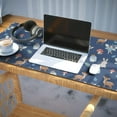 thumbnail image 3 of Long Mouse Pads for Desk,Dark Blue Princess Fairy Forest Pattern Desk Mats on Top Of Desks, Desk Mouse Pad Extra Large with 3mm Non-Slip Base and Stitched Edge for Gaming,Office,Work,Home 35.4"x15.7", 3 of 6