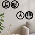 thumbnail image 5 of 4pcs Music Note Silhouette Wall Decor Set - Durable Black Iron Frames, Perfect For Music Enthusiasts, Ideal For Ktv & Home Ambiance, Great Halloween & Gothic Theme, 5 of 18