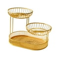 thumbnail image 2 of Kuntesetty Fruit Basket Holder Fruit Bowl Rack Serving Bowl Large Capacity Modern Home Use L gold, 2 of 9