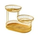thumbnail image 2 of Canasta de frutas moderna, soporte para encimera, cesta de almacenamiento de alambre de metal. L oro, 2 of 9