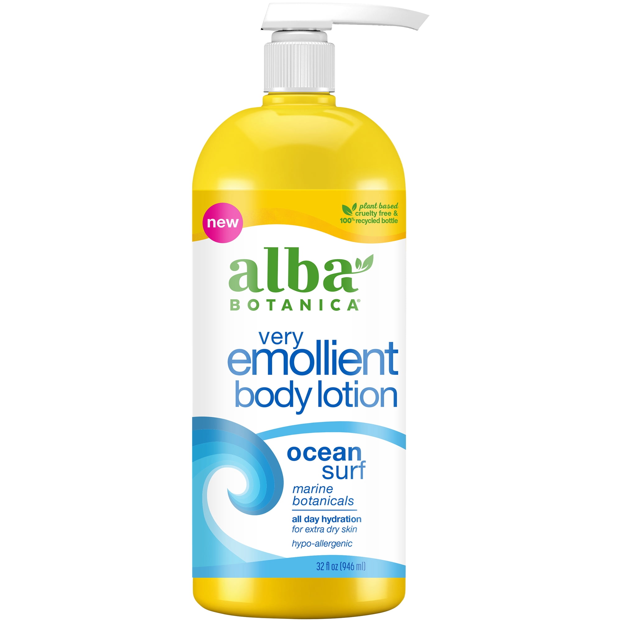Alba Botanica Very Emollient Body Lotion, Ocean Surf Marine Botanicals, 32 fl. oz.
