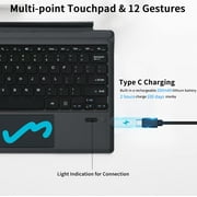 RAPOO XK200S Bluetooth Computer Keyboard with Trackpad, Black