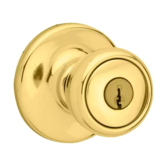 Kwikset Mobile Home Polished Brass Entry Knobs ANSI/BHMA Grade 3 1-3/4"