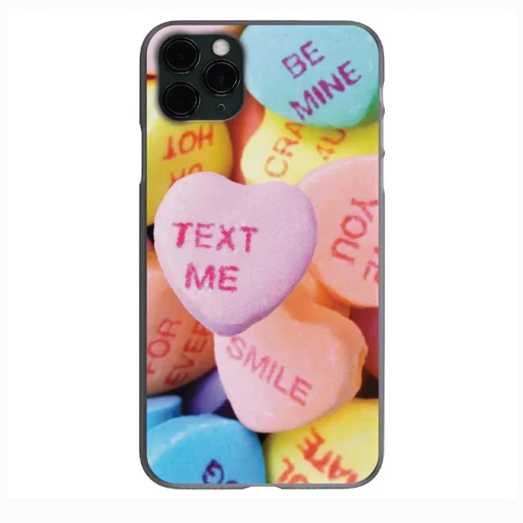 Valentine's Day Candy Hearts "Be Mine" Themed Phone Case with iPhone 17 to 11 Pro Max