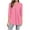 Pink, variant on FAIWAD Womens Blouses Dressy Casual Business Tops Loose Comfy 3/4 Sleeve V Neck Work Office Shirts