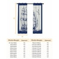thumbnail image 6 of Fsddascl Nautical Sailboat Blackout Curtains for Bedroom/Living Room, Thermal Insulated Kitchen Curtains, Navy Blue Ocean Seagull Waves Ship Grommet Darkening Window Treatment Drapes 52"x63"x2, 6 of 6