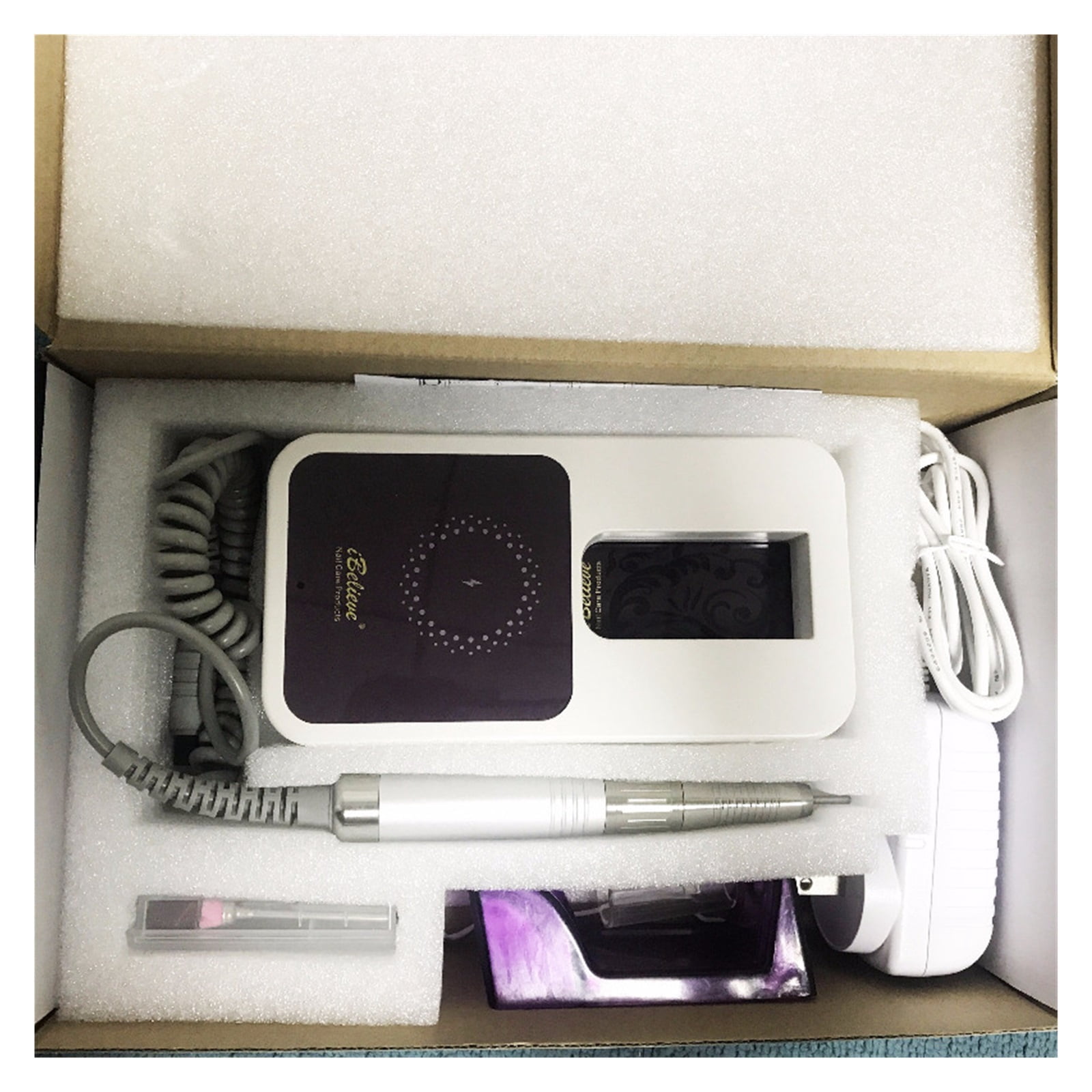 Portable Nail Drill, Brushless Nail Drill, Rechargeable Cordless Nail Supplies For Professionals Alloy Handpiece Grinding Machine ,Long Lasting