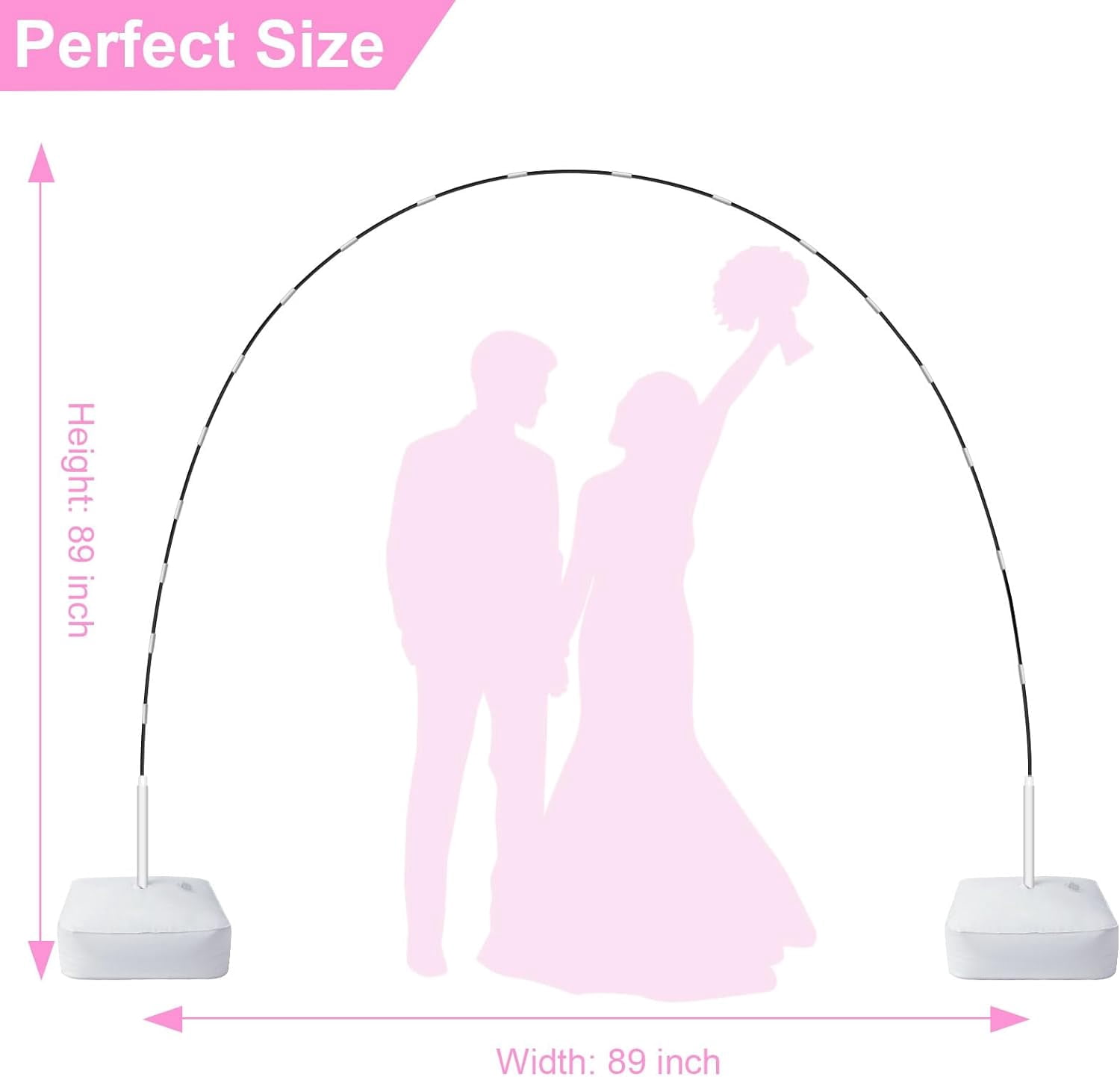 Balloon Arch Kit, 7.4ft Balloon Arch Stand Frame with Base: for Wedding Baby Shower Birthday Party Decorations